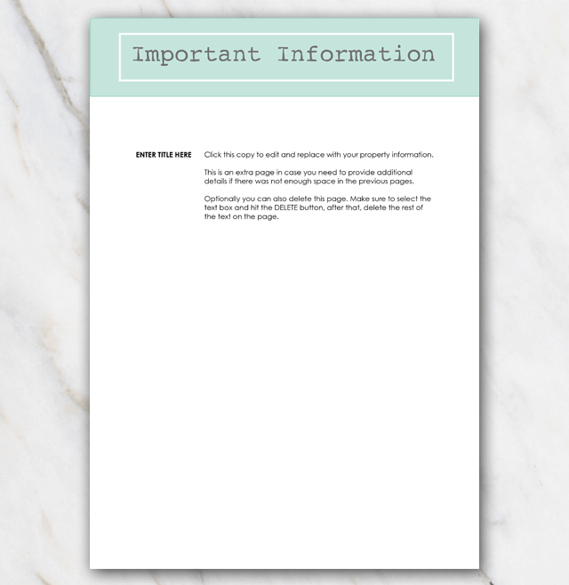 AirBnB House manual page 4