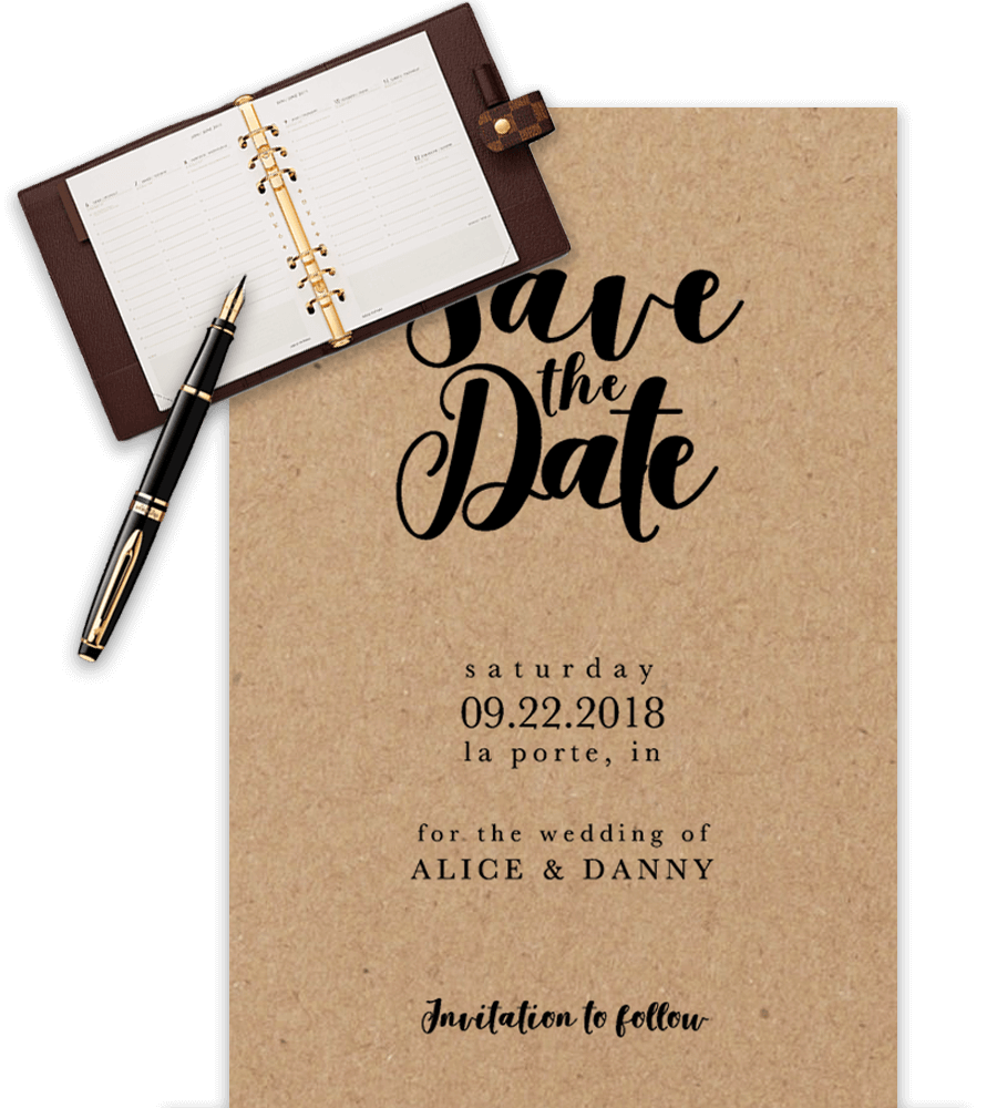 Paper Party Supplies Templates Save The Date Template PDF Instant 