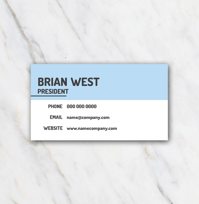 Brian West business card template example