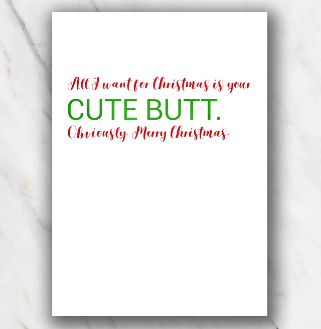 Christmas quote cute butt