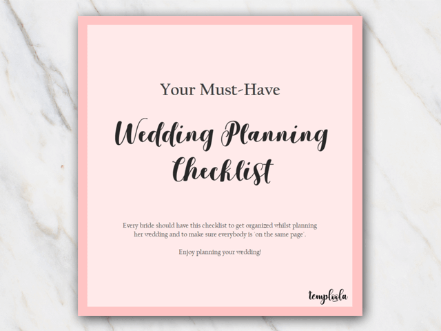 Must-have wedding planning checklist tool in Excel